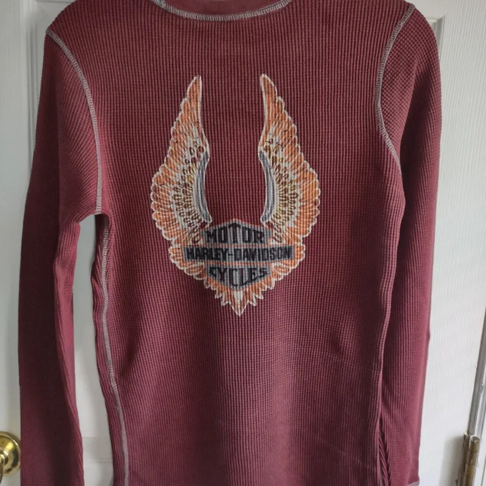 Harley-Davidson long sleeve t shirts - thermal - bundle of 3 - like new - size M - Picture 11 of 14